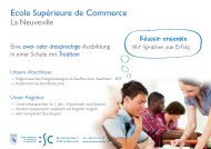 Réussir ensemble - Ecole Supérieure de commerce - La Neuveville