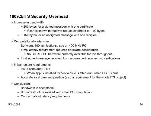 Securing Wireless Access for Vehicular Environments (WAVE)