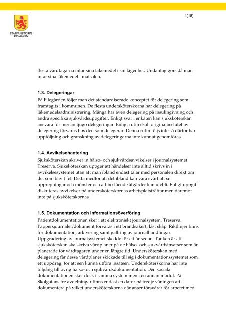 PilegÃ¥rden rapport 2011-05-31 - Staffanstorp