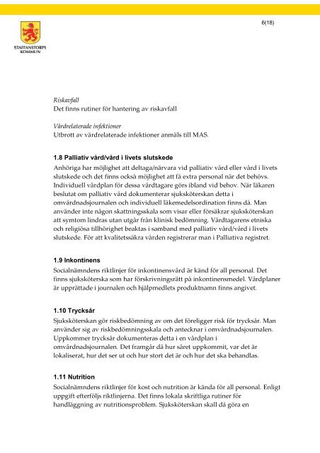 PilegÃ¥rden rapport 2011-05-31 - Staffanstorp