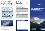 Royal Caribbean International und Lufthansa A380* Perfekte ...