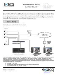 IP Camera Setup - Exacq Technologies