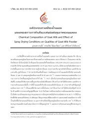 Chemical Composition of Goat Milk and Effect of Spray Drying ...