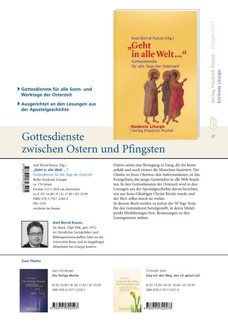 Verlag Friedrich Pustet GE SCH I CHTE T HEO LO GIE