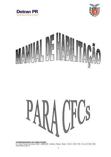 Baixe o Manual de HabilitaÃ§Ã£o para CFC - Detran