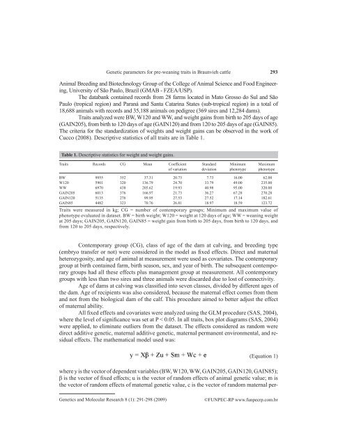 Genetic parameters for pre-weaning traits in ... - ResearchGate