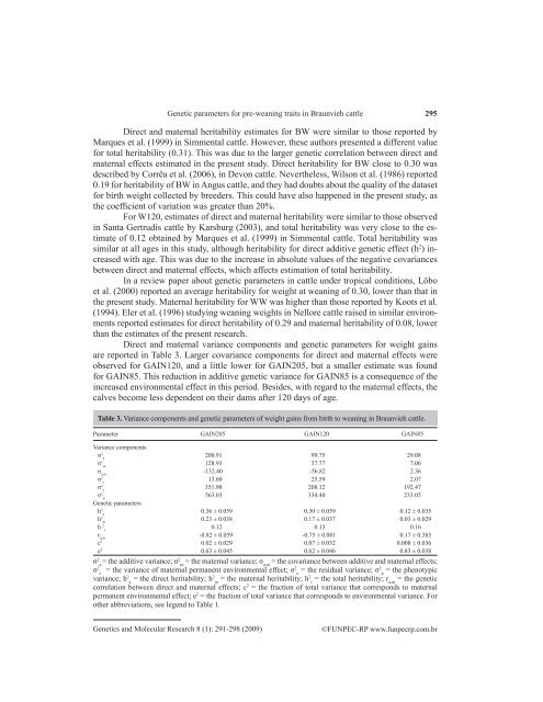 Genetic parameters for pre-weaning traits in ... - ResearchGate