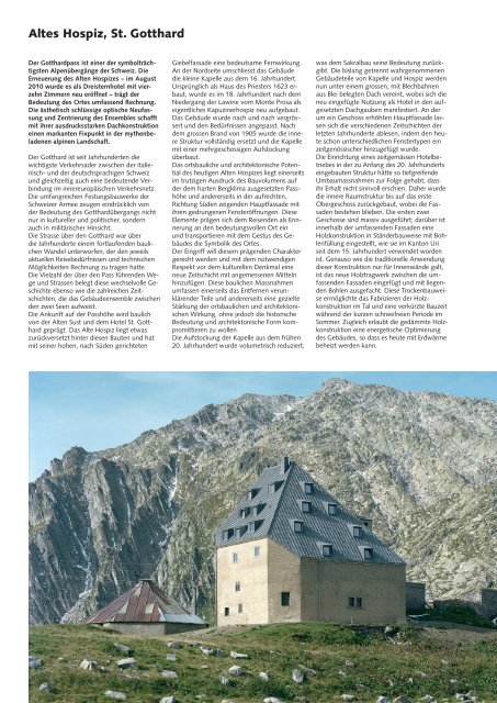 Altes Hospiz, St. Gotthard - CAS Architekten