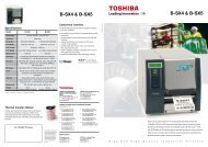 B-SX4 & B-SX5 B-SX4 & B-SX5 - Toshiba Tec
