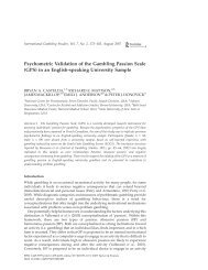 Psychometric Validation of the Gambling Passion Scale (GPS) in an ...