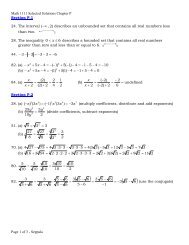 Math 1111 Selected Solutions Chapter P Page 1 of 3 - Seppala ...