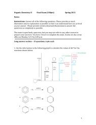 1 Organic Chemistry II Final Exam (100pts) Spring 2013 ... - Courses