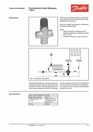 Termostatyczny Zawór Mieszający TVM-H - Danfoss