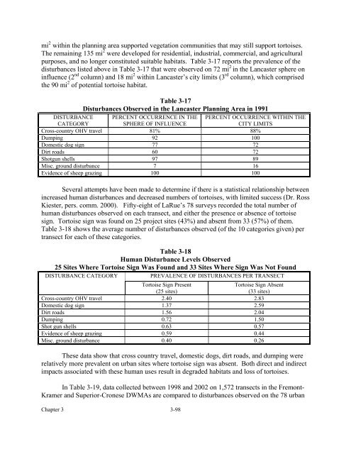 West Mojave Plan FEIR/S - Desert Managers Group