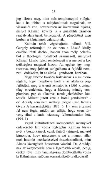 Kritikai tanulmányok Acsády Ignácnak a Magyar Birodalom története ...