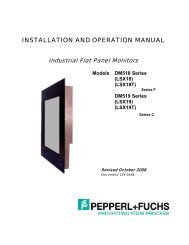 INSTALLATION AND OPERATION MANUAL - Pepperl+Fuchs