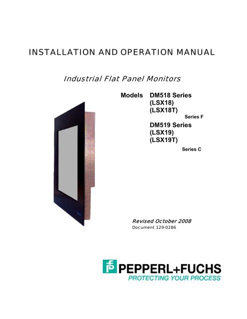 INSTALLATION AND OPERATION MANUAL - Pepperl+Fuchs