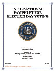 Informational Pamphlet for Election Day Voting - Secretary of State