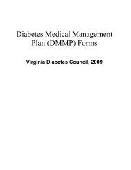 Diabetes Medical Management Plan (DMMP) Forms