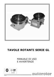 TAVOLE ROTANTI SERIE GL - Autorotor Srl