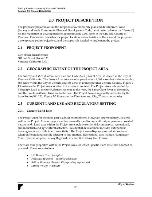 Saticoy & Wells Community Plan & Development ... - City Of Ventura