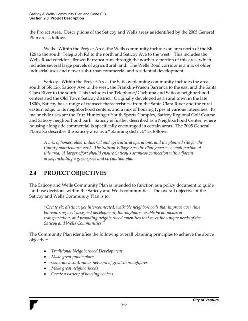 Saticoy & Wells Community Plan & Development ... - City Of Ventura