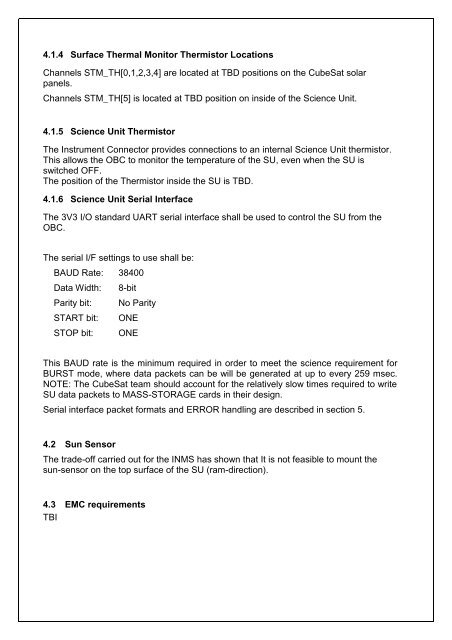 QB50 System Requirements Document