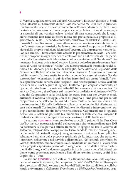 Autori - Editoriale - Frati Cappuccini Italiani