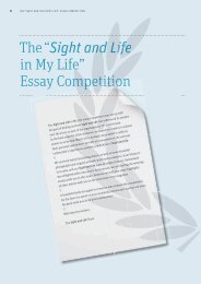 The“Sight and Life in My Life” Essay Competition nd Life e mpetition