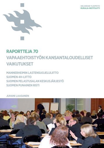 VapaaehtoistyÃ¶n kansantaloudelliset vaikutukset - Helsinki.fi