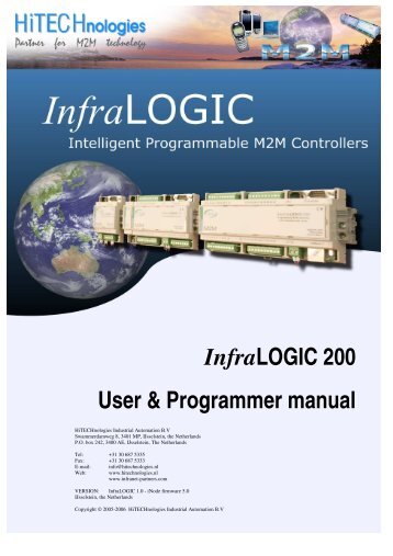 InfraLOGIC 200 User & Programmer manual