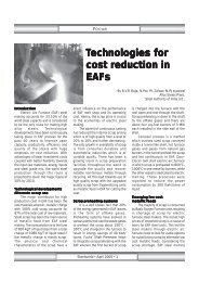 Technologies for cost reduction in EAFs - Steelworld