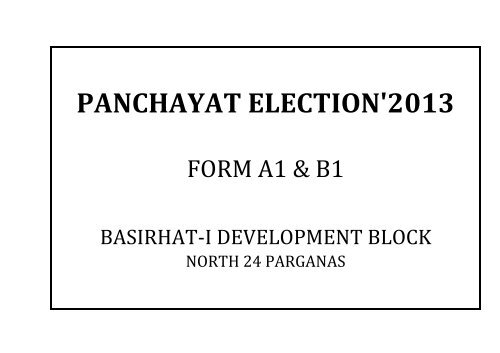 19. BASIRHAT-I FORM-A1 - North 24 Parganas