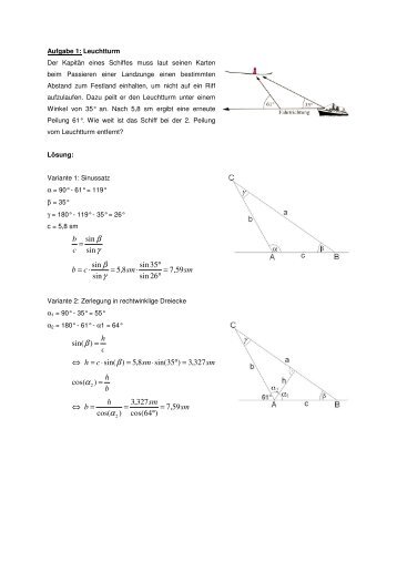 Trigonometrie - problemloesenlernen.de