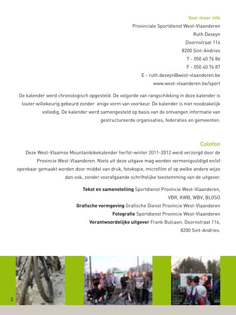 West-Vlaamse Mountainbike- kalender - Stad-Land-schap `t West ...