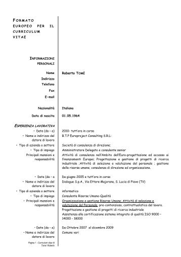 Curriculum vitae dr Tome' Roberto [pdf - 159,26 KB]