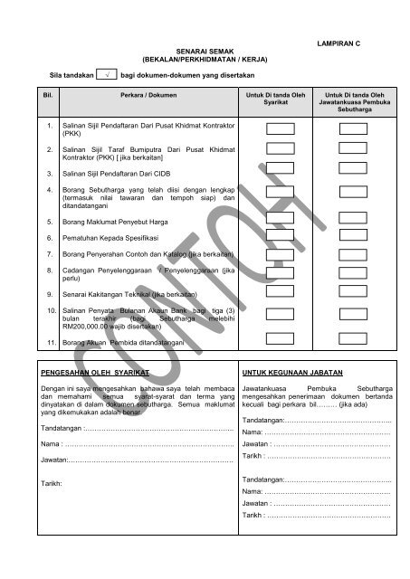 JABATAN KERJA RAYA - Sistem Tender Dokumen dan Sebutharga