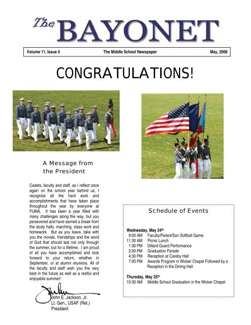 CONGRATULATIONS! - Fork Union Military Academy