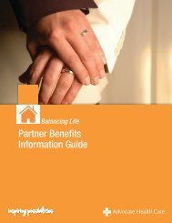 Partner Information Guide - Advocate Benefits - Advocate Health Care