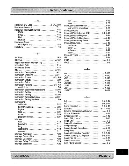 section 7 - Index of