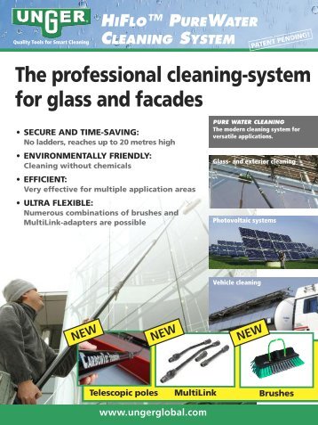 The professional cleaning-system for glass and facades - Unger