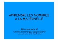 Apprendre les nombres Ã  la maternelle