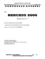 SERCHIO 2000 CONTROLLO ACCESSI - Teledata