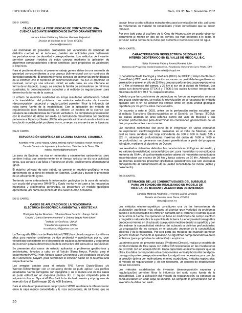 Libro de resÃºmenes - UniÃ³n Geofisica Mexicana AC