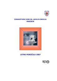 Letno poročilo 2007 - ZD dr. Adolfa Drolca, Maribor