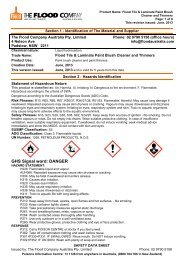 MSDS Tile & Laminate Brush Cleaner/Thinner