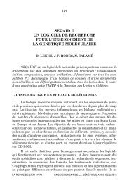 SEQAID II UN LOGICIEL DE RECHERCHE POUR L ... - HAL