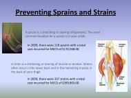 Preventing Sprains and Strains - MCCS Camp Lejeune