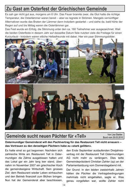 Hellasfreunde Bern Bulletin 2010-1 April 2010