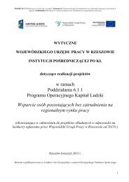 Wsparcie osÃ³b pozostajÄcych bez zatrudnienia na regionalnym ...